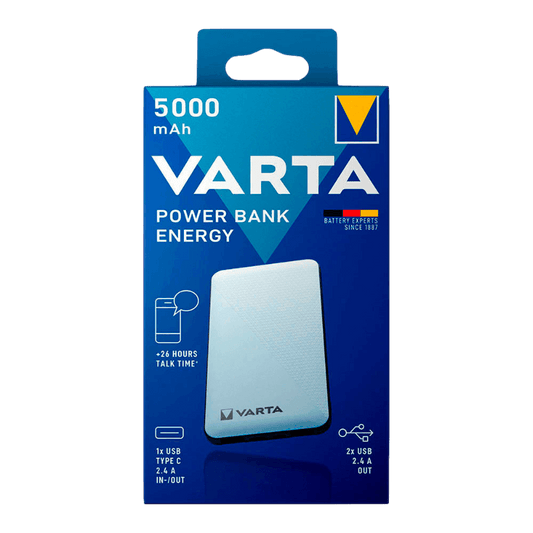 POWER BANK ENERGY 5000mAh VARTA 100/240V