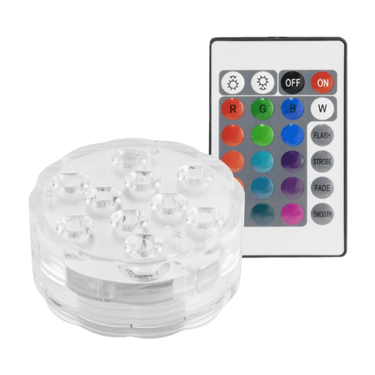 POOL SPOTLIGHT 7CM 10 LEDS INFRARED REMOTE CONTROL