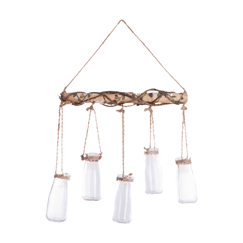 CONJUNTO 5 JARRONES COLGANTES DECORATIVOS