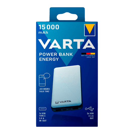 POWER BANK ENERGY 15.000mAh VARTA 100/240V